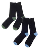 Mens Cotton Crew Socks 2 Pack - Assorted