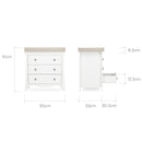 Clara 3 Piece Furniture Set - White/Ash