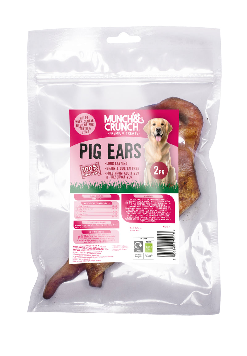 Munch & Crunch Pig Ears 2 Pack