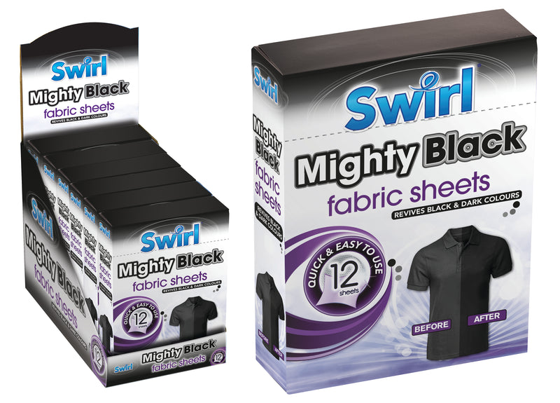 Swirl Mighty Black Fabric Sheets