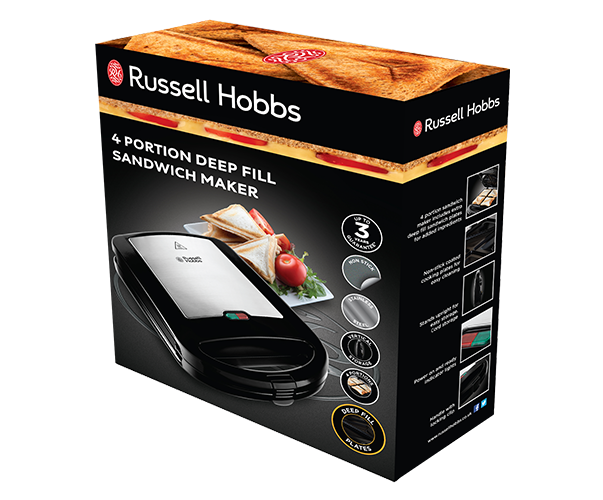 Russell Hobbs Sandwich Maker 4Slice Deep Fill