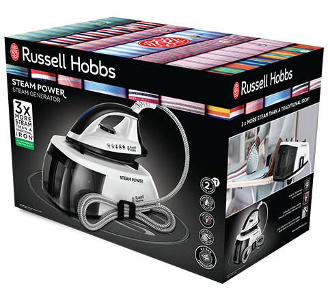 Russell Hobbs Black Steam Power Steam Generator Iron 2400W