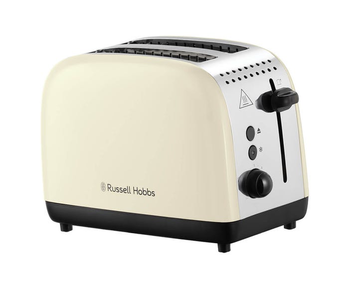 Russell Hobbs Cream Stainless Steel 2 Slice Toaster