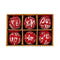 Red Ho Ho Ho Christmas Baubles 6 Pack