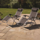 Zero Gravity Relaxer Chair - Black & Silver