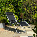 Zero Gravity Relaxer Chair - Black & Silver