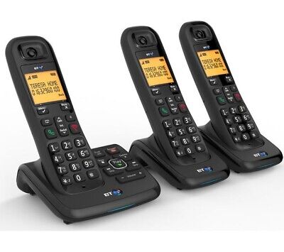 BT XD56 Trio Cordless Phones with Answering Machine Call Blocker Caller Id