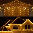 Icicle Christmas Lights 240 LED - Warm White