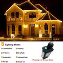 Icicle Christmas Lights 240 LED - Warm White