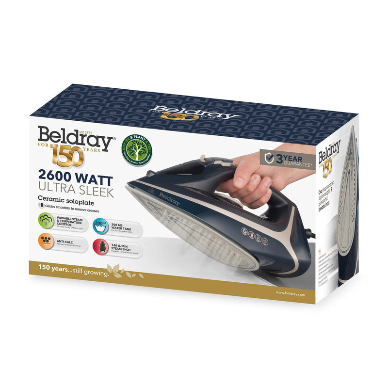 Beldray Ultra Sleek Steam Iron 2600W