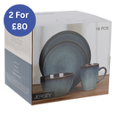 Reactive Glaze 16 Piece Dinner Set - Blue