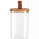 Ribbed Storage Jar With Wooden Lid - 1150ml