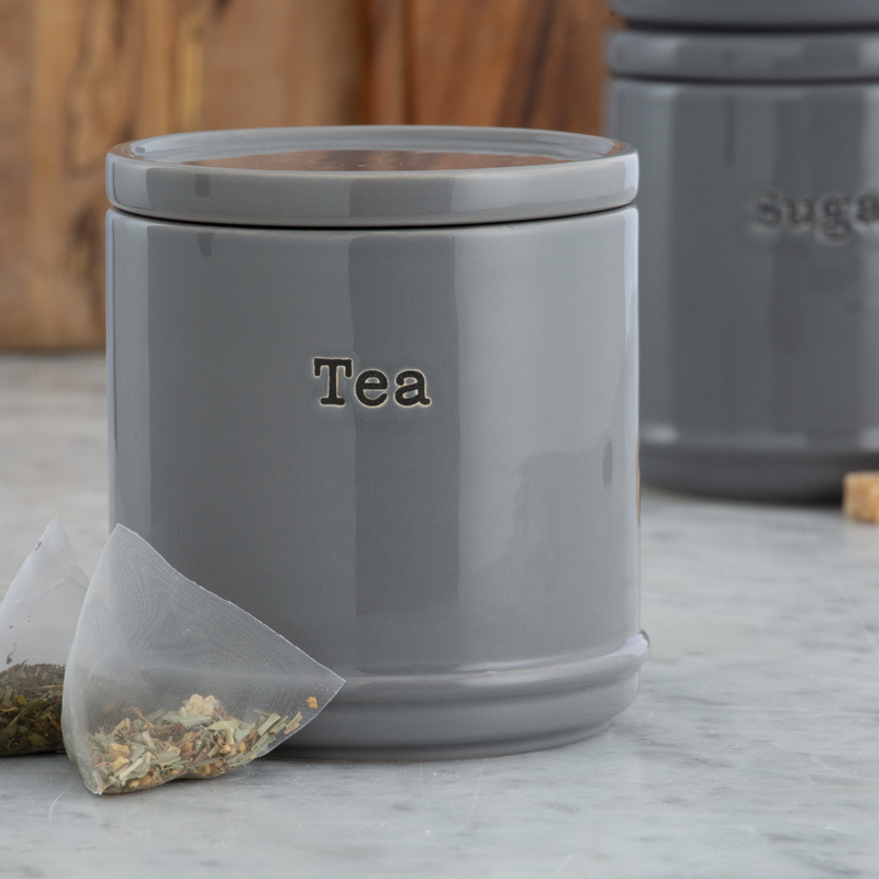 Accents Charcoal Tea, Coffee Sugar Storage Jar Set