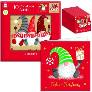 Gonk Christmas Cards 10 Pack Assorted