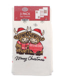 Highland Cow Tea Towels 3 Pack