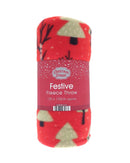 Festive Forest Fleece Blanket Throw