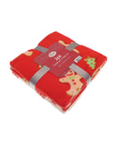 Gingerbread Fleece Blanket Throw 2 Pack