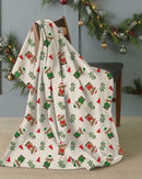 Highland Cow Chirstmas Kisses Fleece Blanket Throw 120x150cm