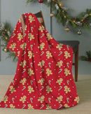 Gingerbread Fleece Blanket Throw 120x150cm