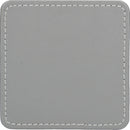 Faux Leather Metallic Silver Coasters 4pk