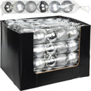 Silver Christmas Baubles 6 Pack