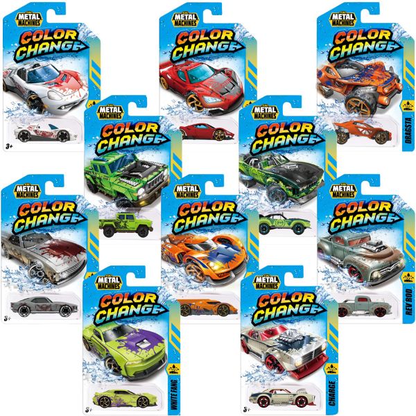 Metal Machines 1:64 Colour Change Car Assorted