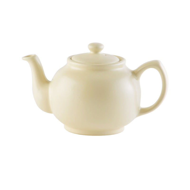 Matt Cream Teapot - 6 Cup