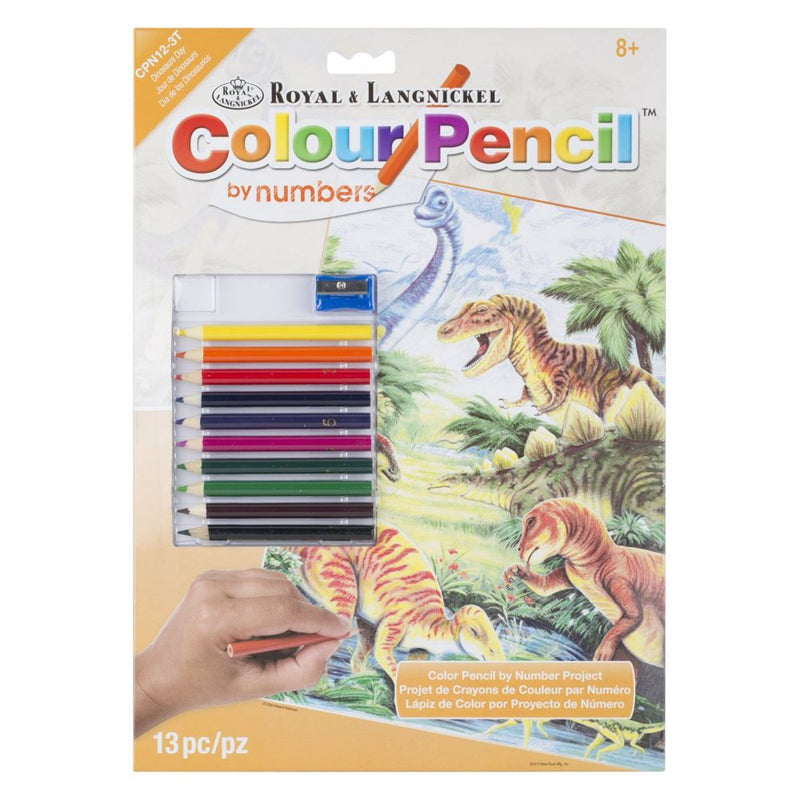 Colour by Numbers Dinosaurs