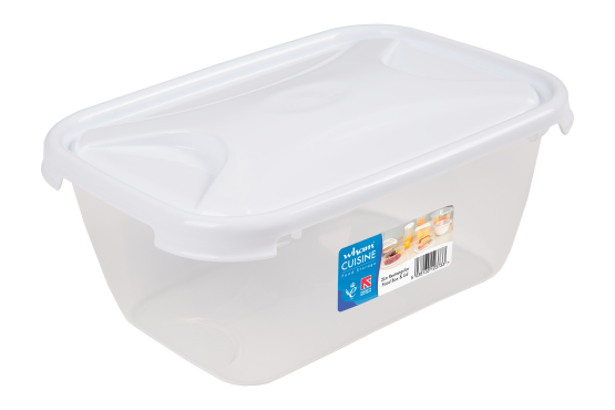 Cuisine Rectangular Food Box & Lid 2L