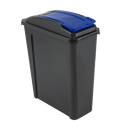 Recycle It 25L Slimline Bin & Lid Graphite/Gen. Blue