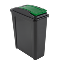 Recycle It 25L Slimline Bin & Lid Graphite/Gen. Green