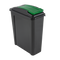 Recycle It 25L Slimline Bin & Lid Graphite/Gen. Green