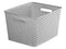 Storage Basket Rattan Effect Grey 18L