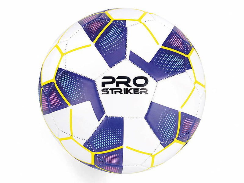 White & Blue Pro Striker Football - Size 5