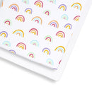 Snuz Cot/Cot Bed Fitted Sheets 2pk - Rainbows