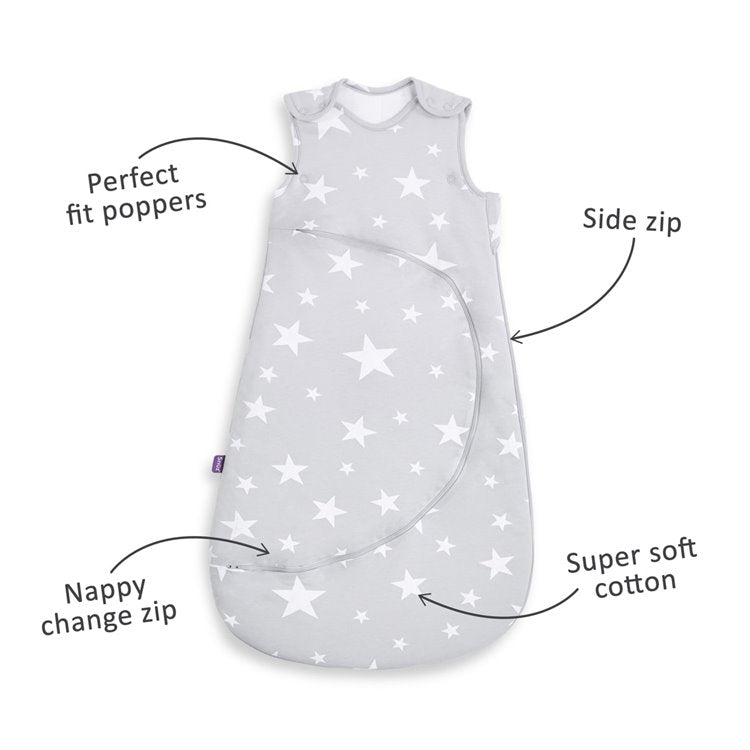 SnuzPouch 2.5 Tog Sleeping Bag 0-6 Months - White Stars