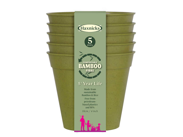Bamboo Pot 4in Sage Green x 5