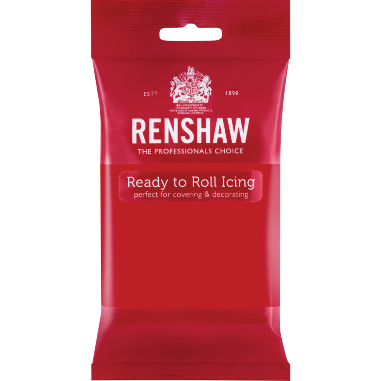 Renshaw Ready To Roll Fondant Icing 250g - Poppy Red