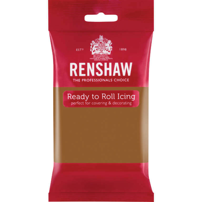 Renshaw Ready To Roll Fondant Icing 250g - Teddy Bear Brown