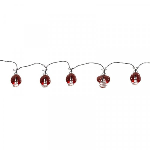 Solar Ladybird String Lights - 10 Bulbs