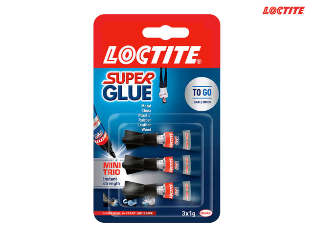 LOCTITE Super Glue - Mini Trio Adhesive - 3 x 1g Tubes