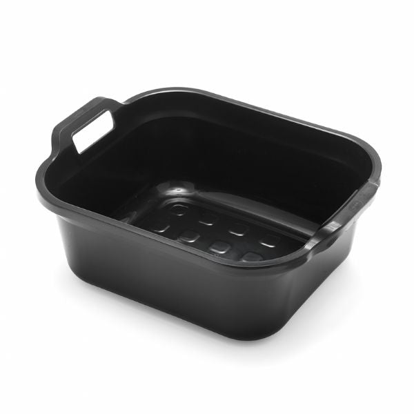 Handled Rectangular Washing Up Bowl - Black