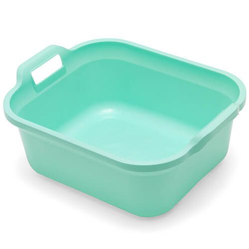 Handled - Rectangular Washing Up Bowl - Blue Haze