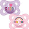 MAM Style Soother 0-6m - I Love Daddy Pink