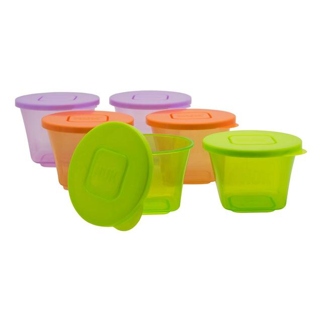 Nuk Stackable Food Containers 4pk - Multi Coloured