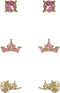 Disney Princess Earrings 3pk