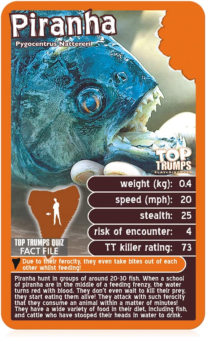 Top Trumps Deadliest Predators Card Game