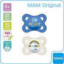 MAM Style Soother 0-6m - I Love Mummy Blue