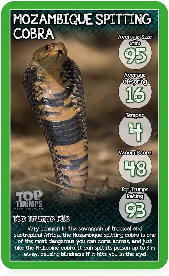 Top Trumps Snakes Card Game