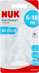 NUK First Choice+ Bottle Teats 2pk - Size 2 Medium